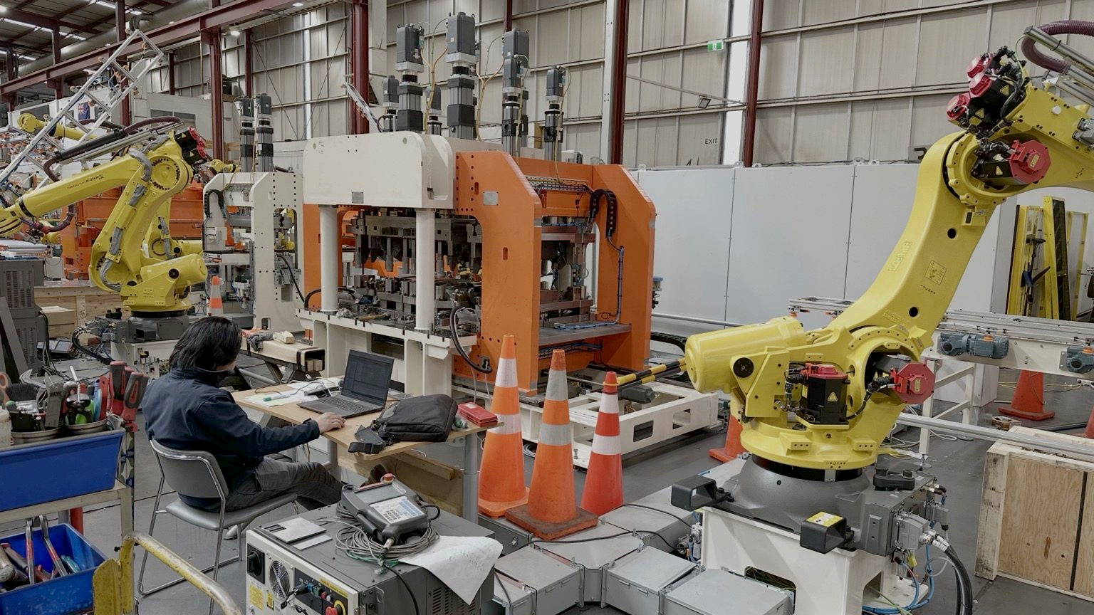200-ton servo press installed in a production line